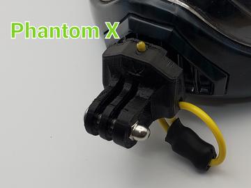 Mighty Mounts - Cookie Phantom X GoPro Chin Mount cutaway system image 1