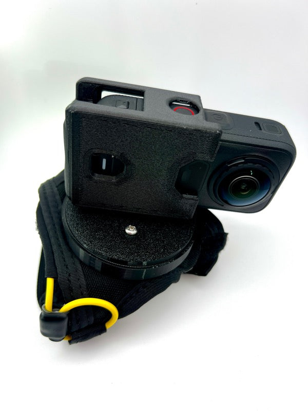Insta360 X6 - tandem handcam glove with optional cutaway.