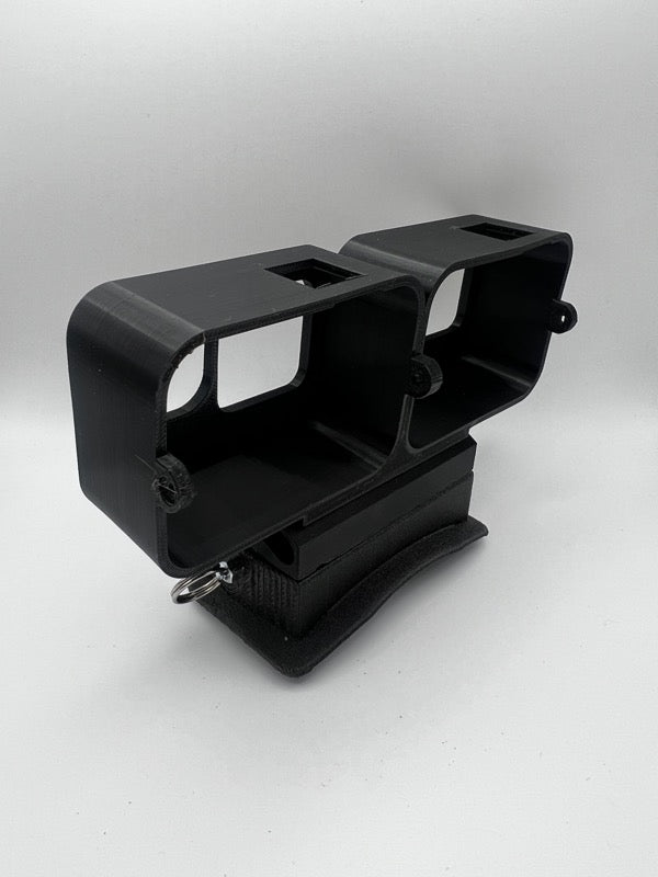 Cookie G35 TWIN GoPro Hero 9-13 Utility Top Plate - adjustable helmet mount - with cutaway