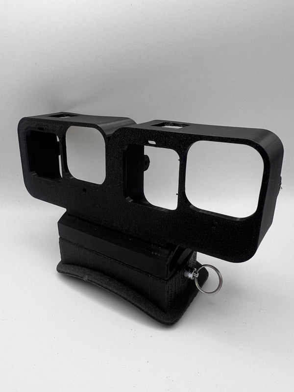 Cookie G35 TWIN GoPro Hero 9-13 Utility Top Plate - adjustable helmet mount - with cutaway