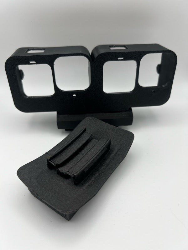 Cookie G35 TWIN GoPro Hero 9-13 Utility Top Plate - adjustable helmet mount - with cutaway