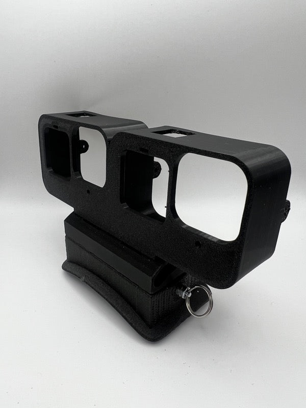 Cookie G35 TWIN GoPro Hero 9-13 Utility Top Plate - adjustable helmet mount - with cutaway