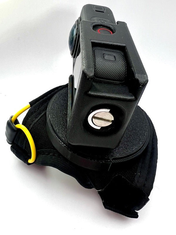 Insta360 X6 - tandem handcam glove with optional cutaway.