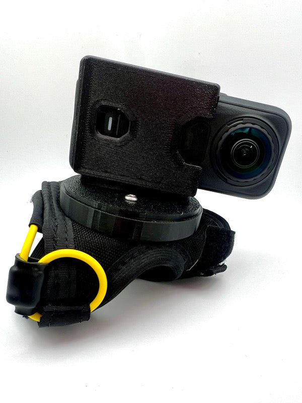 Insta360 X6 - tandem handcam glove with optional cutaway.