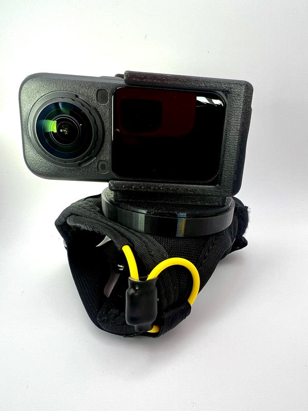 Insta360 X6 - tandem handcam glove with optional cutaway.