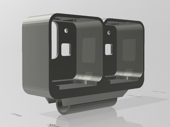 GoPro Hero 11 Mini - TWIN Cookie Roller mount adaptor image 2