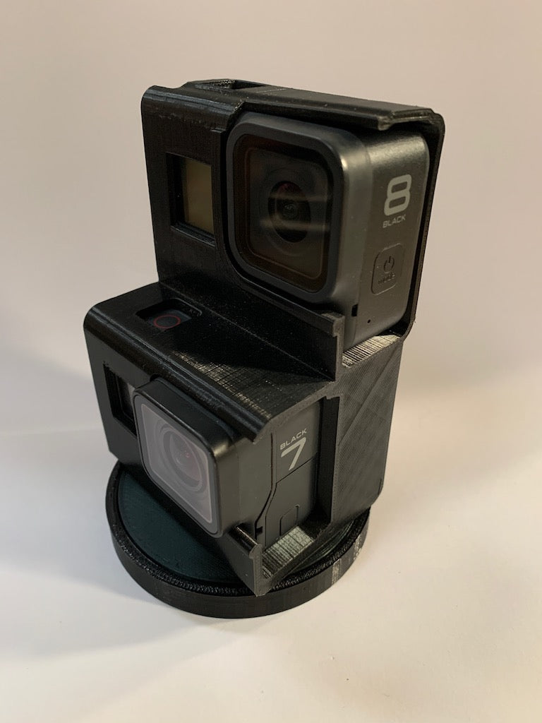 Twin GoPro Hero 8 Handcam (optional cutaway glove). - Glove and mount complete image